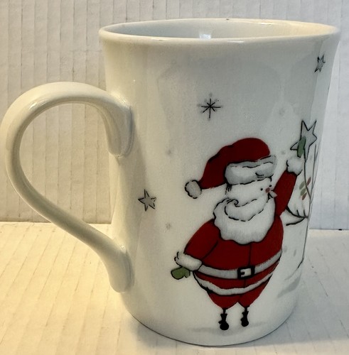 Pottery Barn Kids Christmas Mug Coffee Cup Santa Snowman Frosty Xmas Tree Stars - Picture 4 of 10