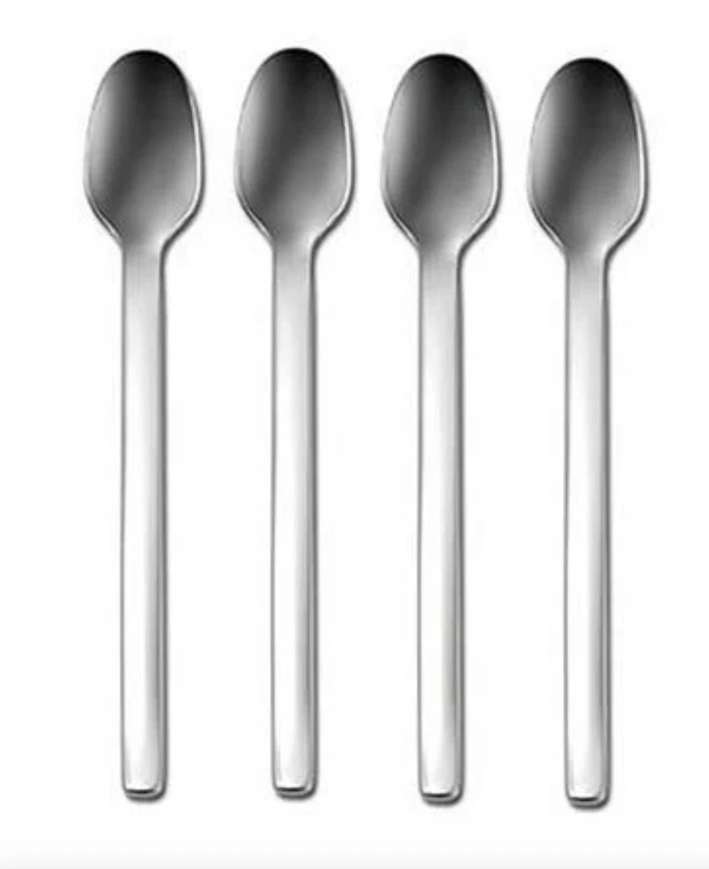 Oneida Vectra Set of 4 Iced Tea Spoons - All glossy 18/10 Stainless