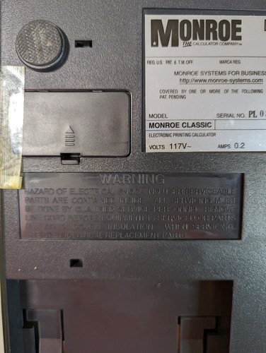 Vtg Monroe Classic Electronic Large Printing Calculator Black Electric - Picture 19 of 22