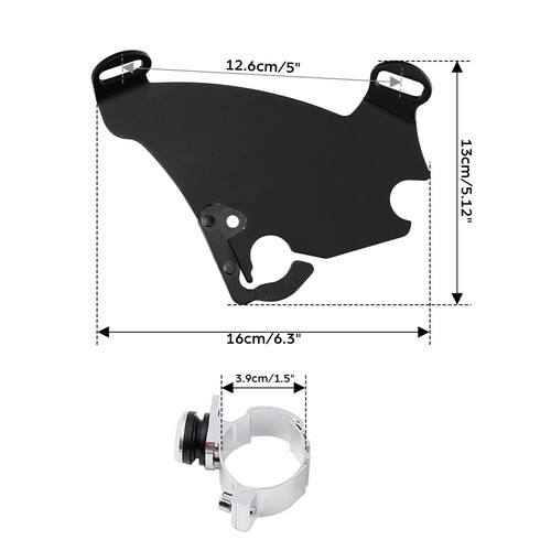 Gauntlet Headlight Fairing Windscreen For Harley Sportster XL1200 XL883 1988-Up - Picture 7 of 15