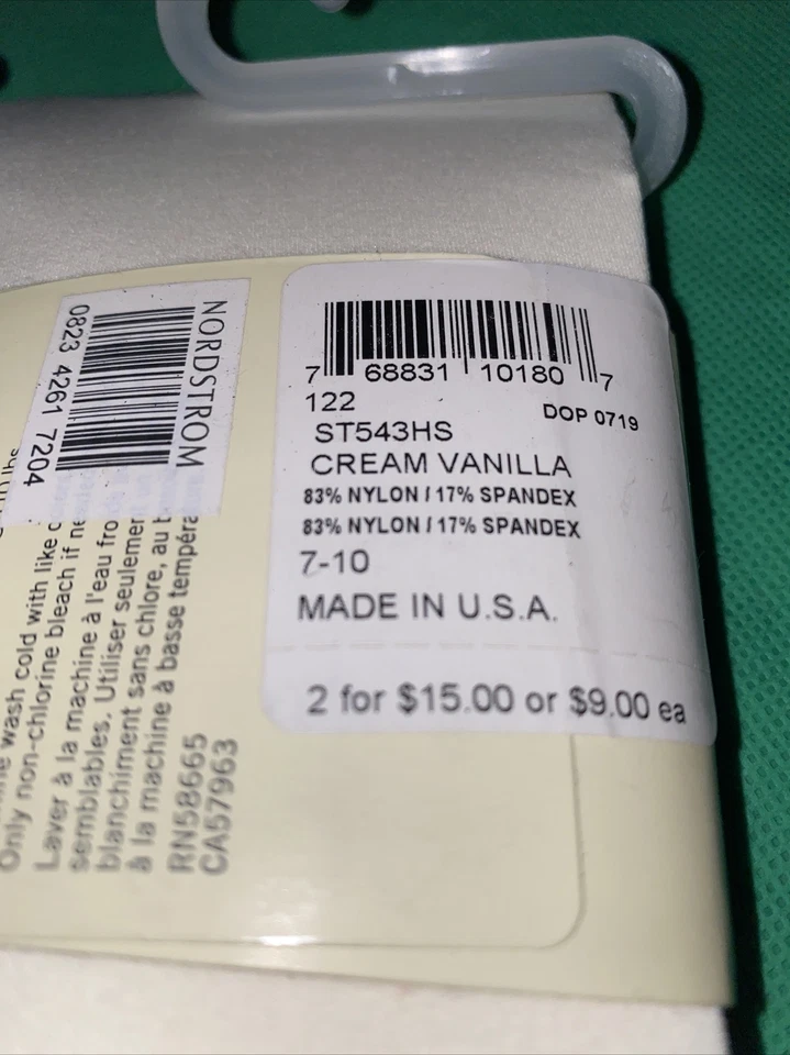 Medias de microfibra Tucker + Tate Girls vainilla/crema mezcla de algodón elástico talla 7-10 Foto 4 de 4