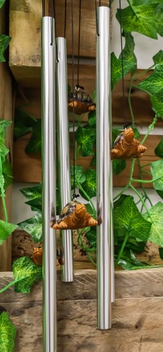 Ebros Reptile Brown Giant Tortoise Mother Piggybacking Hatchling Wind Chime - Picture 9 of 10