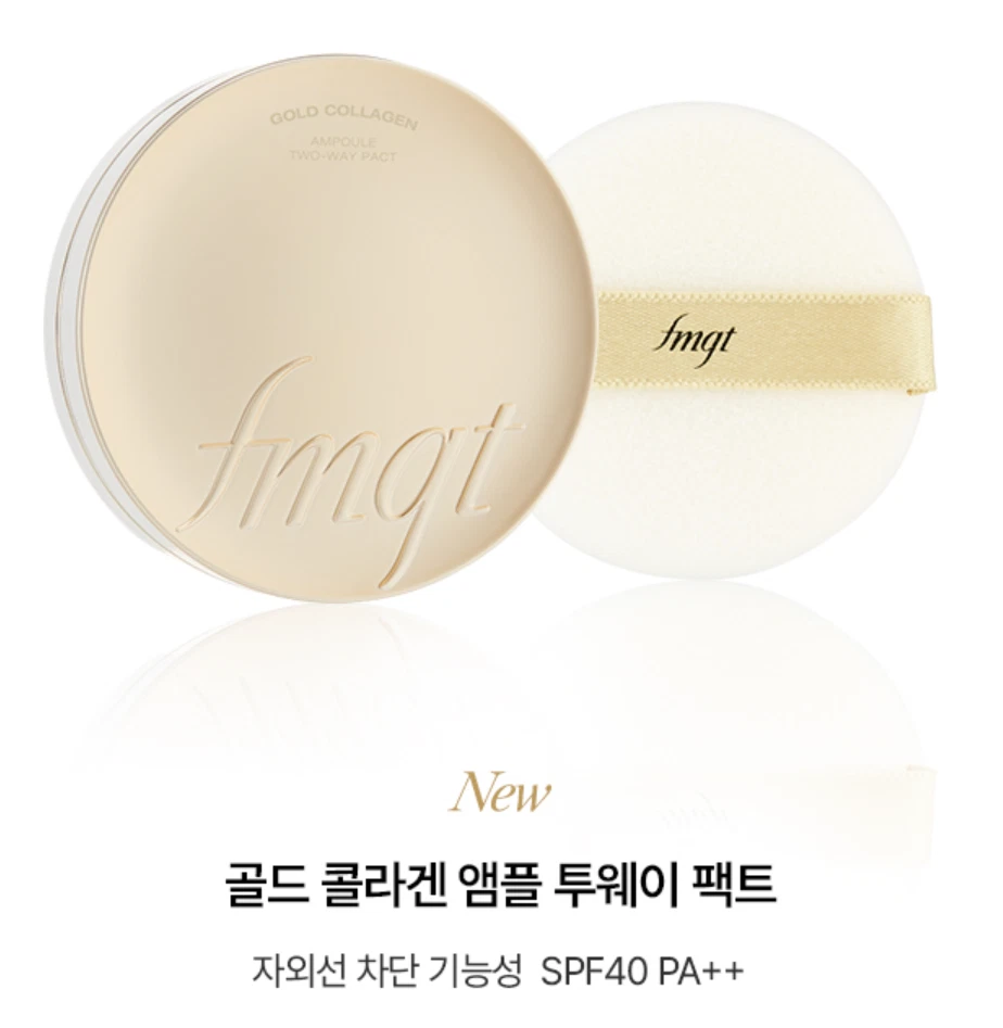 The Face Shop fmgt Gold Collagen Ampoule Two-way Pact 9.5g SPF40 PA++ K-Beauty - Image 3 of 4