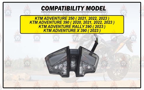 Fit For KTM Adventure "250/ 390/ Rally 390/ X 390 Tail Lamp Assembly" - Picture 3 of 9