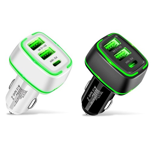 FAST CAR CHARGER 2 USB Port +C Type For Iphone Samsung Universal Socket Adapter - Picture 8 of 29