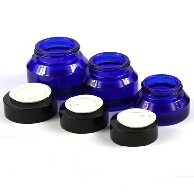 Wholesale  15g 30g 50g Glass Face Cream Balm Container Cosmetic Jar Makeup Pots