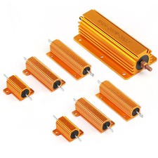 5W-500W Golden Aluminium Load Resistor Wirewound Various Values 0.1-10K