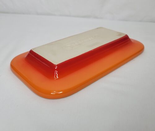 Le Creuset Orange Red Hombre Butter Dish Bottom Only No Top