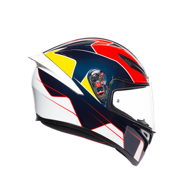 CASCO MOTO INTEGRALE AGV K1 PITLANE BLUE/RED/YELLOW E2205 MULTI | eBay