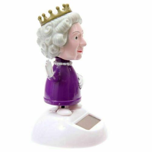 Queen Elizabeth II Platinum Jubilee Solar Powered Dancing Dashboard Toy Figure - Foto 3 di 5