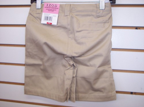 Girls IZOD Navy or Khaki Uniform Shorts Size 4 - 20 1/2 - Picture 6 of 7