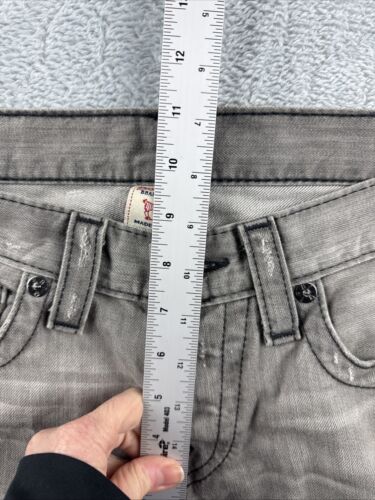 True Religion Jordan Seat Gray Washed Distressed Jeans Damen Größe 27 - Bild 11 von 11