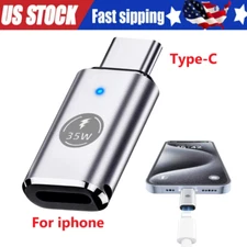 35W USB-C Male to iOS Female Adapter + lanyard For iPhone 15 Pro Max 15 Plus lot