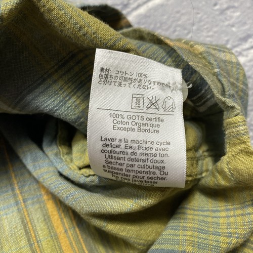 Ibex Shirt Mens XL Green Plaid Organic Cotton Button Up Short Sleeve Pocket - Picture 9 of 12