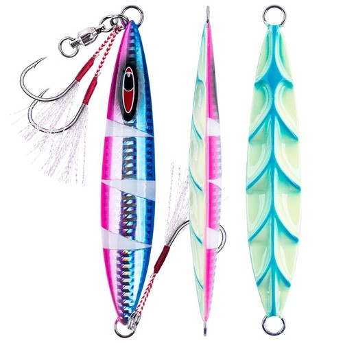 1PC Metal Jig Slow Jigging 100g 150g 250g Saltwater Fishing Lure Hard Bait Hook - Picture 7 of 12