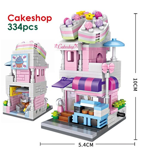 LOZ Mini Blocks Street Stores House Building Blocks Set Bricks Model Kids Toys - Picture 57 of 68
