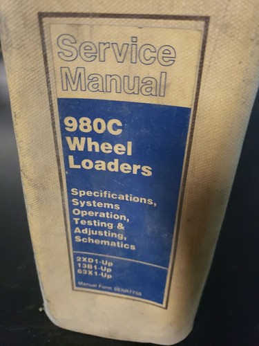 Manual de servicio de cargadora de ruedas CAT Caterpillar 980C impresión original OEM - Imagen 2 de 8