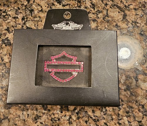 HARLEY-DAVIDSON 2007 BLING BAR & SHIELD Red Crystals PIN Approx 1.5x2" Limited - Picture 4 of 5