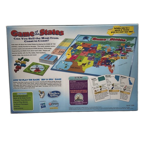 JUEGO DE LOS ESTADOS Hasbro STEM Aprobado 8 Años +, 100% Completo - Imagen 2 de 6
