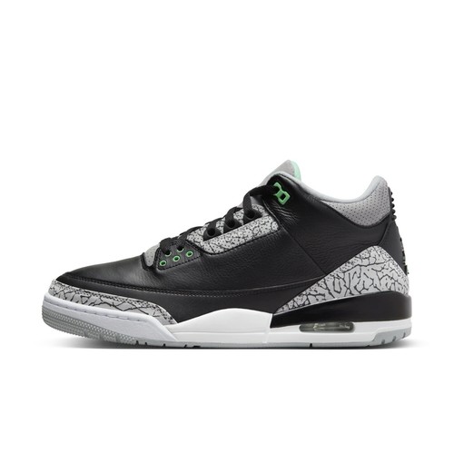 Nike Air Jordan 3 Retro Shoes Green Glow Black Gray CT8532-031 Mens Size 10.5