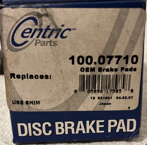 Centric Parts - Disc Brake Pad Set For Lexus 1998-2010 SC430 GS300 GS430 NEW - Picture 6 of 6