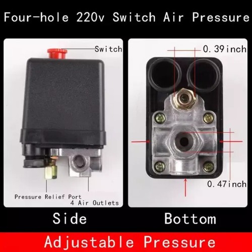 Air Compressor Pressure Switch Control Valve 90-120 PSI 240V - Bild 10 von 14