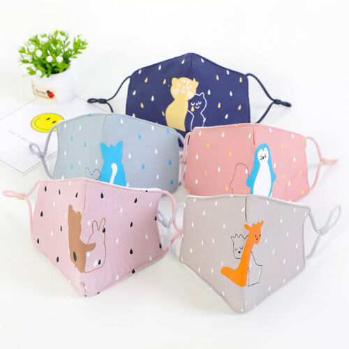 Fabric Cotton Kids Face Mask Cover, Reusable Washable, Anti-Dust-Smog-Pollen