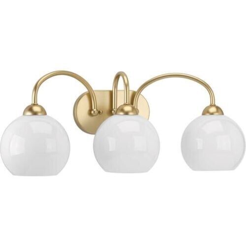 Progress Lighting Carisa Collection 3-Light Vintage Gold Bath Light P300086-078 - Picture 1 of 2