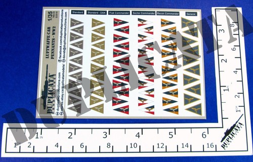 Diorama/Model Accessory - Luftwaffe Staff Car Pennants, WW2 - 1/35 Scale - Picture 2 of 7