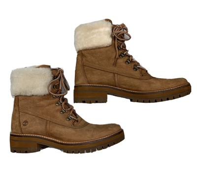 timberland rust courmayeur valley shearling boots