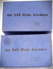 Slide Binders 100 SVE Double Frame 2 Boxes Thin Glass Pieces  Covers 2"x2"