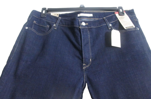 Levi’s Bermuda Jean Shorts Stretch Dark Denim Women's Plus 22W Cuff Hem Mid Rise - Picture 7 of 11