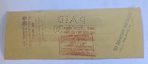 Vintage 1930 Bankscheck ~ Gilliam Coal & Coke Company West Virginia Lynchburg VA - Bild 2 von 2