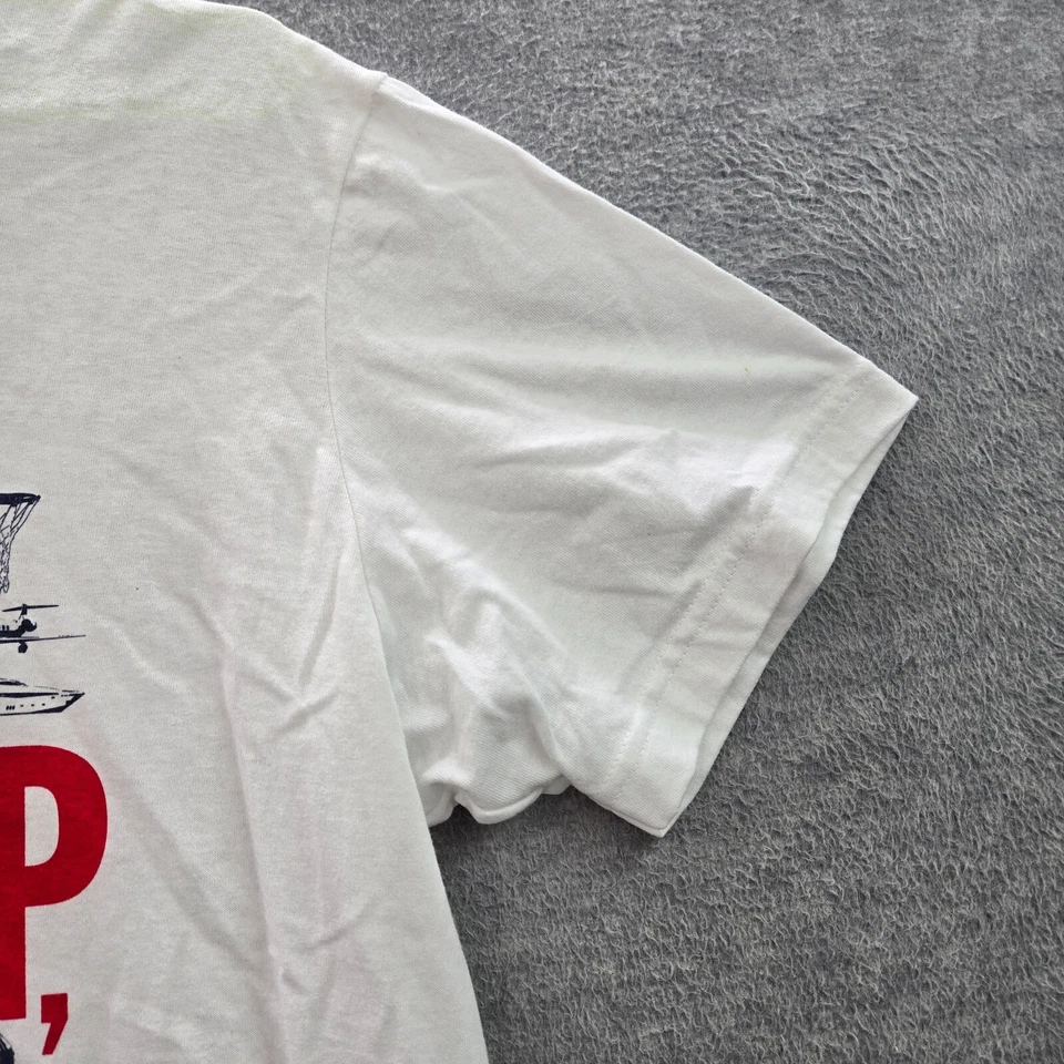 Camisa Rocawear Hombres XL Blanca I Don't Run Rap I Run The Map Gráfica Cuello Redondo Camiseta Foto 4 de 4