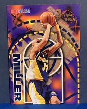 1995-96 NBA Hoops #245 Reggie Miller 3 Triple Threat Base Card Pacers
