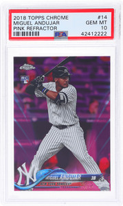 2018 Topps Chrome Miguel Andujar Pink Refractor #14 PSA 10