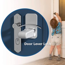 Door Lever Lock Child Pets Safety Lock Door Handle Fixed Anti-theft For Door Chi