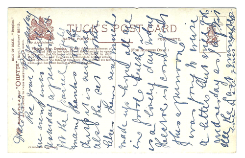 VICTORIA PIER, DOUGLAS - TUCK'S postcard c1907 - Imagen 2 de 2