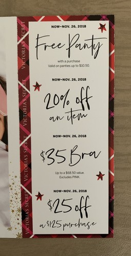 Victoria's Secret 2018 Holiday Dreams Gift Guide Discount Card Mailer - Picture 6 of 6