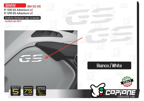 2 Adesivi Serbatoio Moto BMW R 1200 gs adventure LC per incasso - Imagen 13 de 14