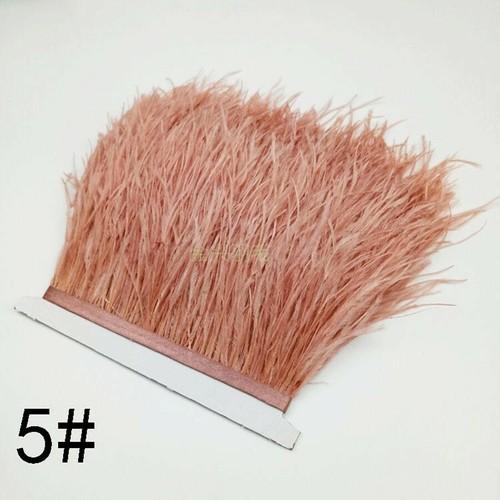 1M Ostrich Feather Satin Ribbon Trimming Fringe Fur Tassel Craft Costume 13-15cm - Picture 17 of 46