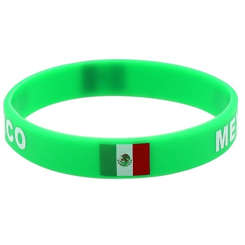 MEXICO Wristband Bracelet Silicone Rubber National Country Flag Unisex Sport Fa - Picture 9 of 10