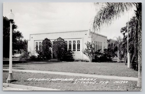 1930s RPPC  St. Cloud, Florida - The Veteran's Memorial Library - UNP Postcard - Picture 1 of 2