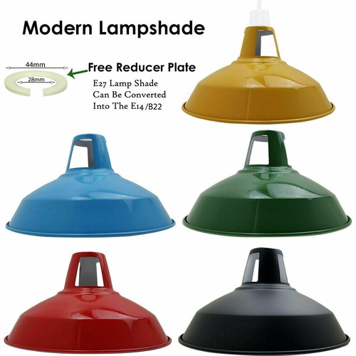 Vintage Lampenschirm für Deckenleuchte Pendelschirm Retro Easy Metall Lampenschirm UK - Bild 5 von 253