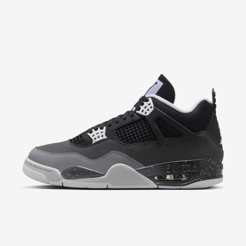 Jordan Mens Air Jordan 4 Retro Fear Sneakers Black/Anthracite/Black/White 11 - Picture 2 of 5