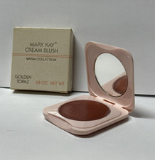 Vtg Mary Kay Cream Blush Warm Collection GOLDEN TOPAZ 0460 Mirror Compact Unused