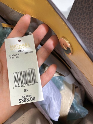 Neu mit Etikett Michael Kors Kenly große Canvas Leder Beuteltasche Umhängetasche mehrfarbig - Bild 53 von 53