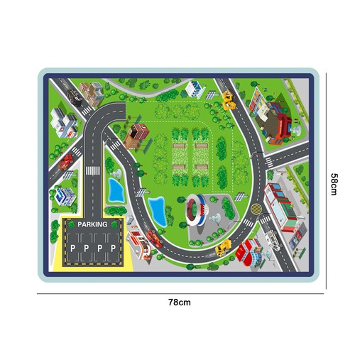 Kids Parking Garage Playset 5 Level Spiral Track with Emergency Cars & Play Mat - Picture 9 of 10