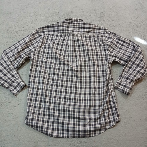 Barbour Shirt Mens Large Gray Blue Plaid Long Sleeve Button Down Casual - Picture 9 of 21