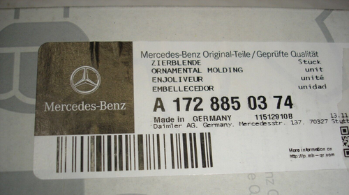 Lámpara bisel cromado moldura lateral derecha mercedes-benz a 1728850374 - Imagen 2 de 8